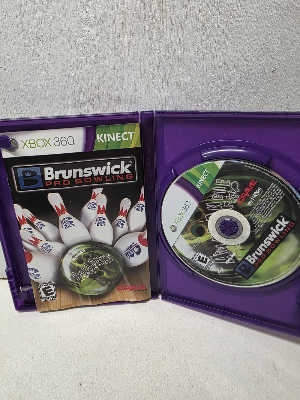 Brunswick Pro Bowling Xbox 360 Kinect Complete CIB Tested Working